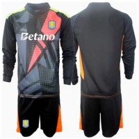 Camiseta Aston Villa Portero Segunda Equipación Replica 2024-25 para niños mangas largas (+ Pantalones cortos)